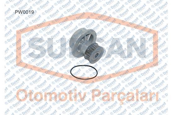 SUPSAN PW0019 Devirdaim Su Pompasi - Corsa B - Astra F - Astra G - Vectra B - X14xe - X16xel
